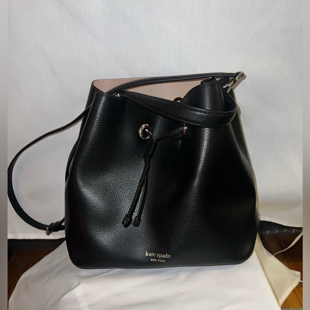 Kate Spade Black Leather Eva New York Bag - Picture 2 of 7